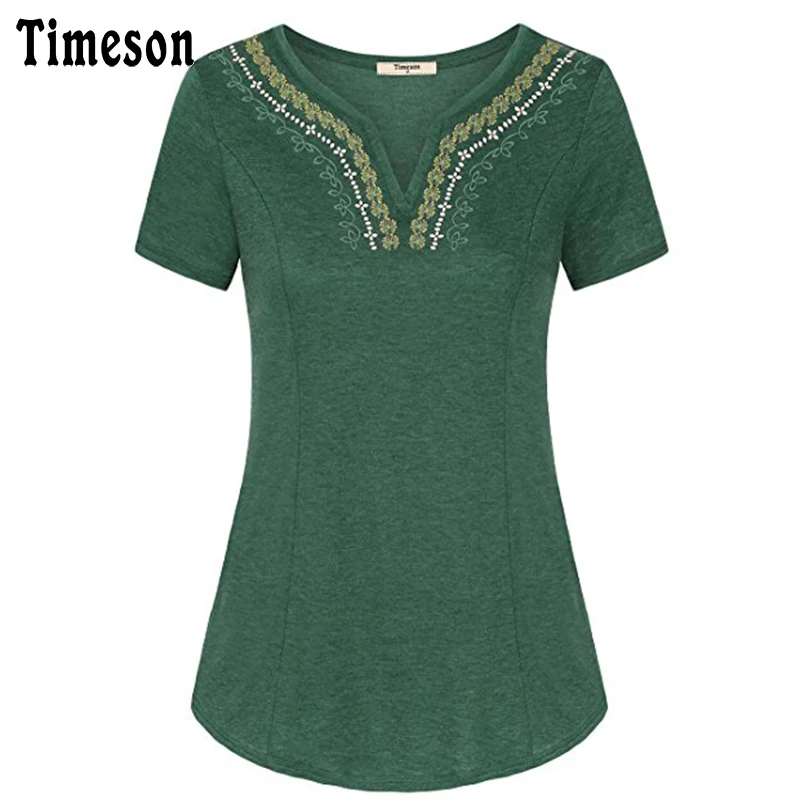 women's floral v neck t shirts