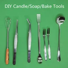 DIY аксессуары инструменты для мыла/изготовления свечей из нержавеющей стали пинцет вилка ложка как скребок стержень для перемешивания ручной работы инструменты
