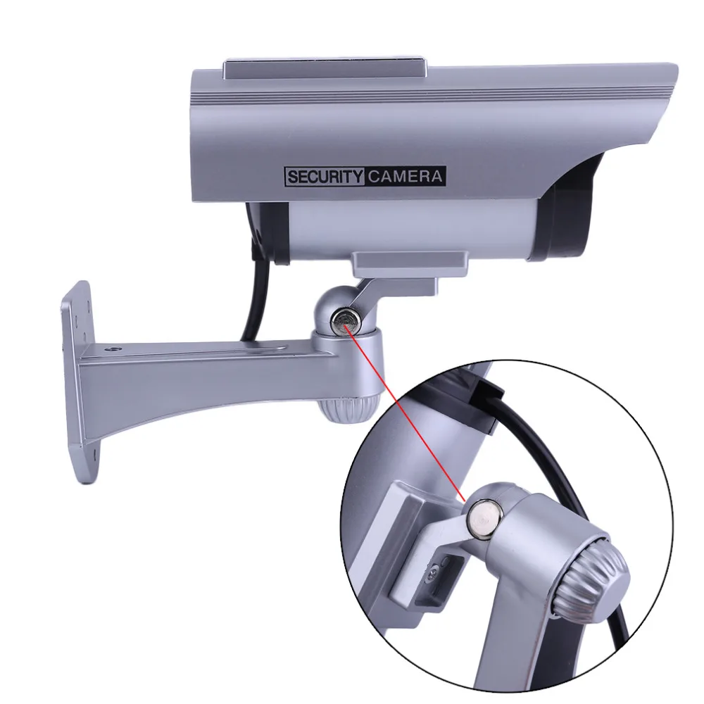 Солнечная приведенная в действие поддельные Камера Крытый Outoodr манекен Пуля CCTV безопасности Камеры Скрытого видеонаблюдения с мигающими ИК светодиодный