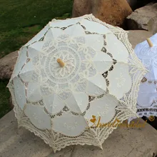 Женственное и Винтаж ручной зонтик кружева баттенбурга для невесты французский душ Приём декоративный зонтик 20 штук Лот