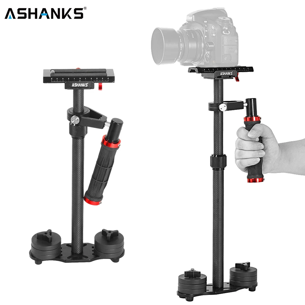 ASHANKS углеродное волокно 57 см/22,4 ''Ручной Стабилизатор Steadycam для DSLR Steadicam Canon sony Nikon GoPro AEE DSLR видеокамера