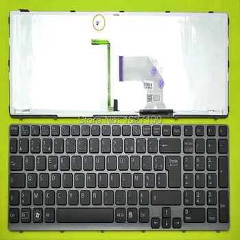 

Original new FR French laptop keyboard for SONY SVE15 GRAY FRAME BLACK Backlit