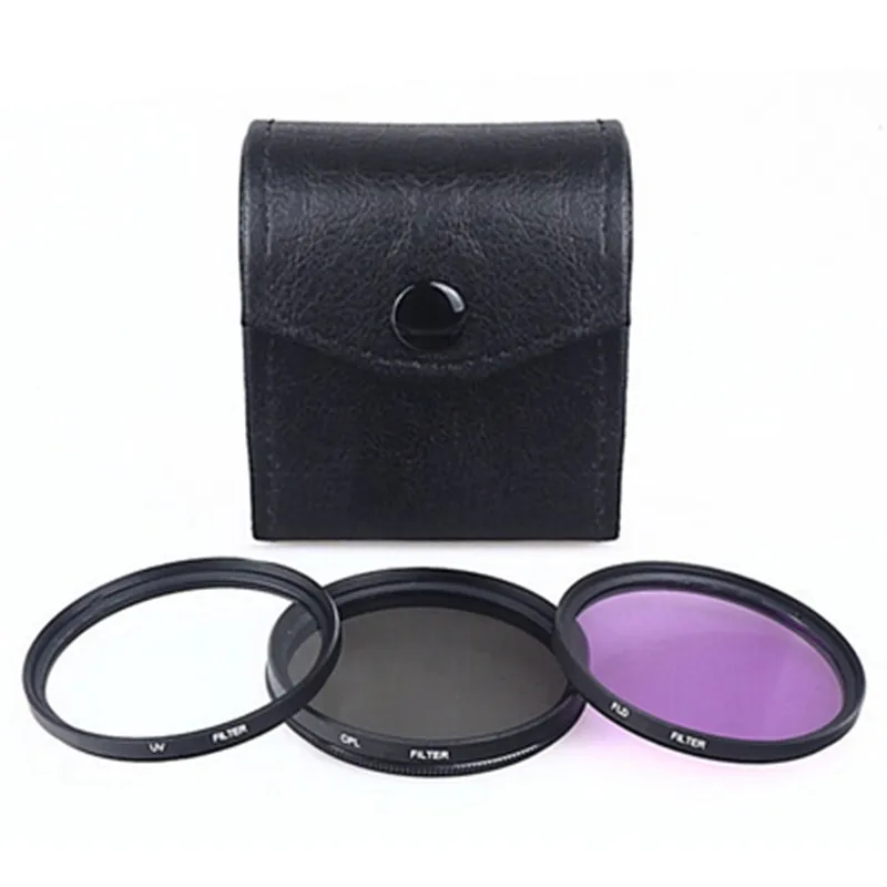 Camera Filters 58mm UV FLD CPL Filter Set Polarizer Filter with Carry