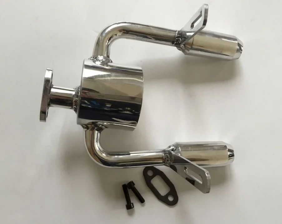 

Double Exhaust Pipe for 1/5 HPI BAJA ROVAN 5B 5T 5SC RC CAR TOY PARTS
