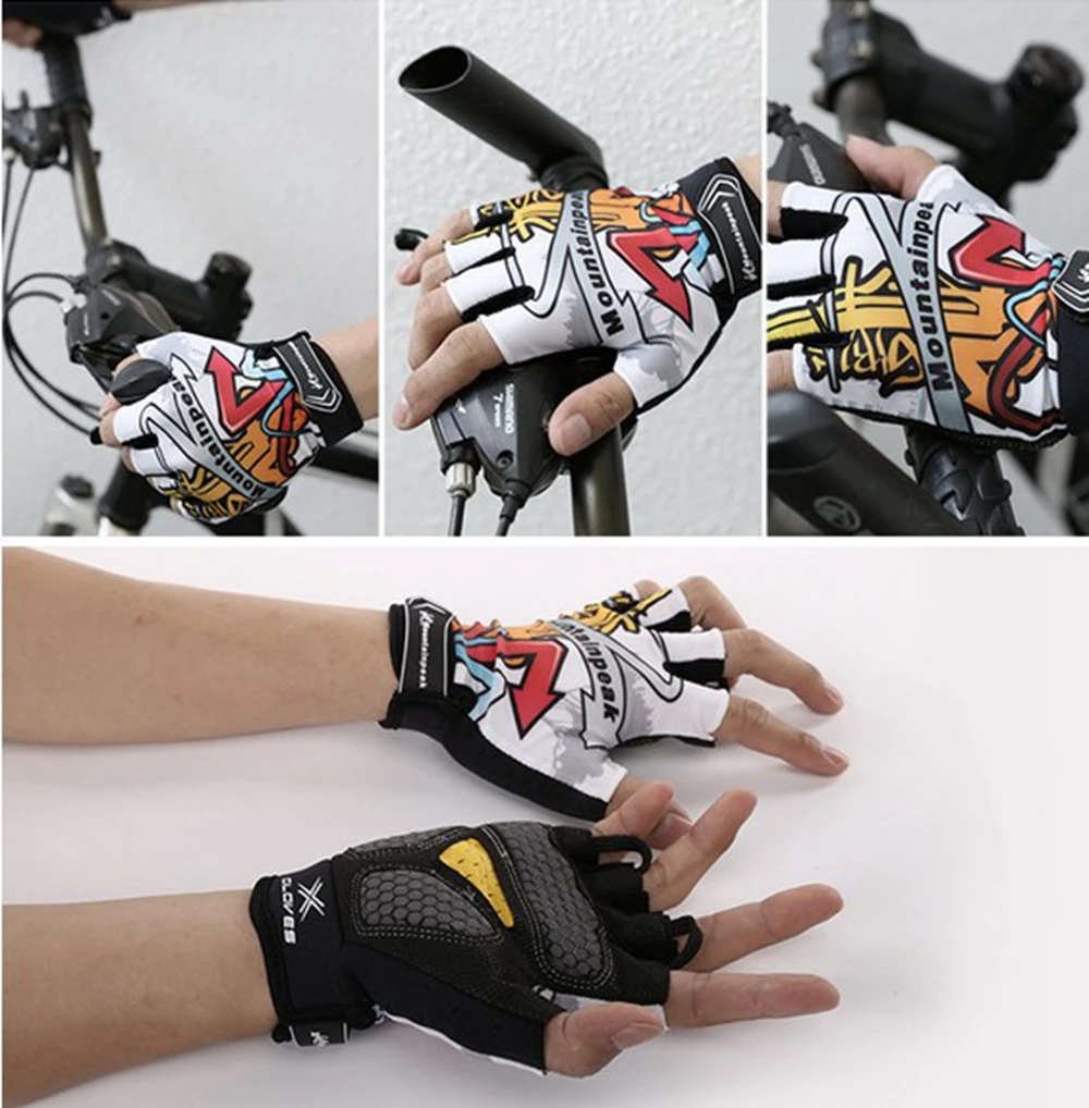 Bicycle Cycling Half Finger Gloves Men women Shockproof Gel padded Bike