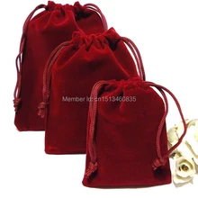 100 шт/партия,, маленький бархатный мешочек для ювелирных изделий, бархатный подарок, бархатный шнурок, мешочек для украшений, сумка для сухих товаров