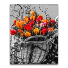 5d алмазная картина на заказ тюльпан велосипед цветок вышивка крестиком Санта Клаус Снеговик hibah домашний Декор Сделай Сам