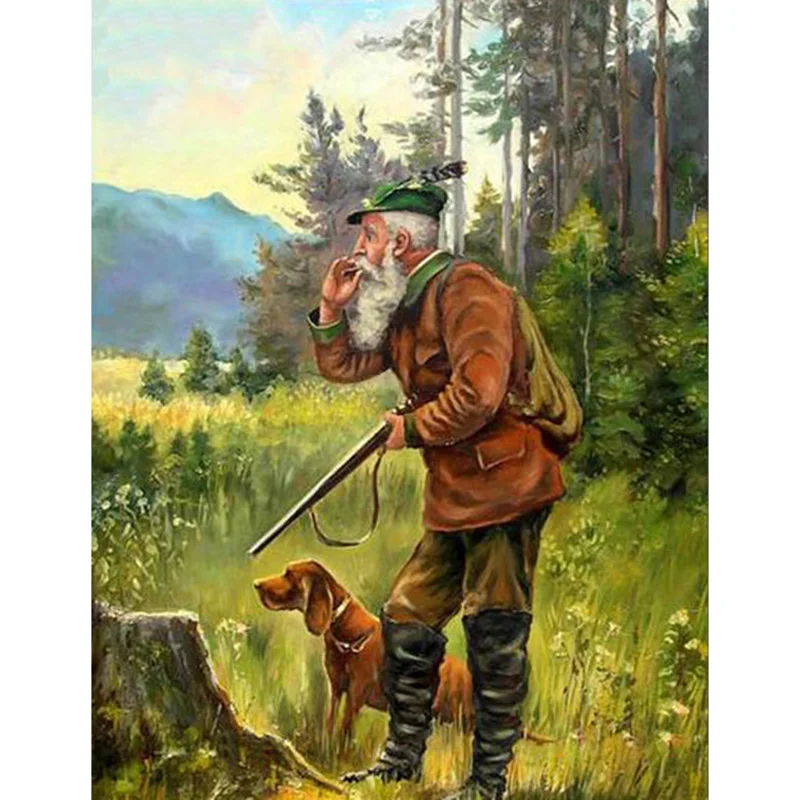 Kexinzu новый 5d полный DIY квадратные Алмазная вышивка крестиком на рисунке Kit-Hunter-3d
