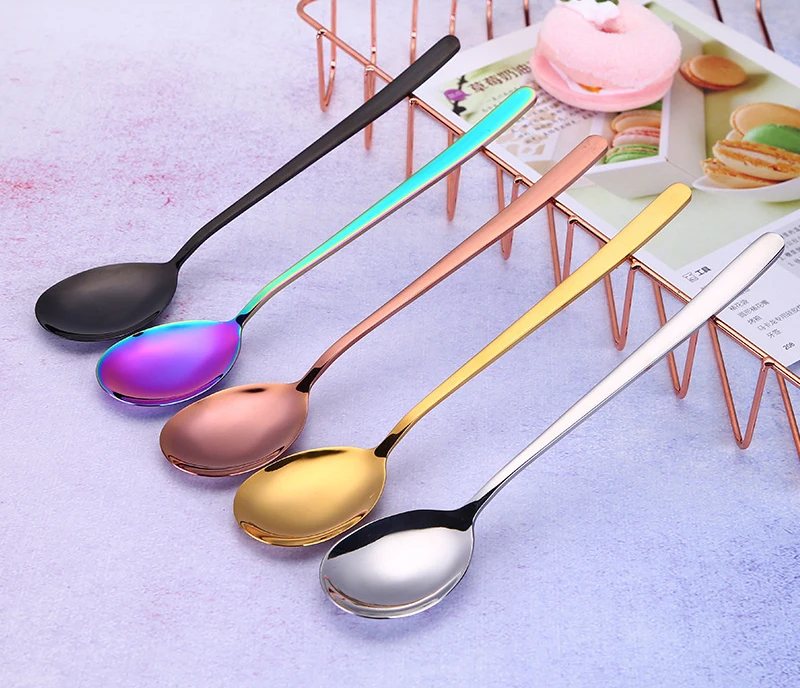 5 Color Soup Spoon for Ice Cream Dinner Spoons 11