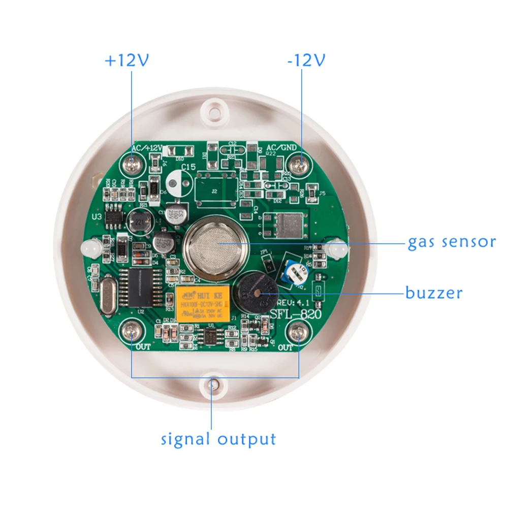 (1 шт.) 12VDC NC выход для дома контроль безопасности потолок уголь газ природный