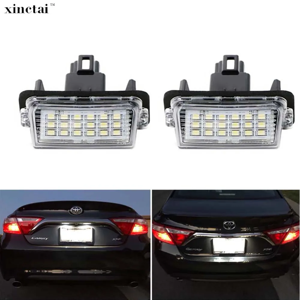 2PCS Canbus No Error LED Number License Plate Light For Toyota Camry Verso Yaris/Vitz Corolla