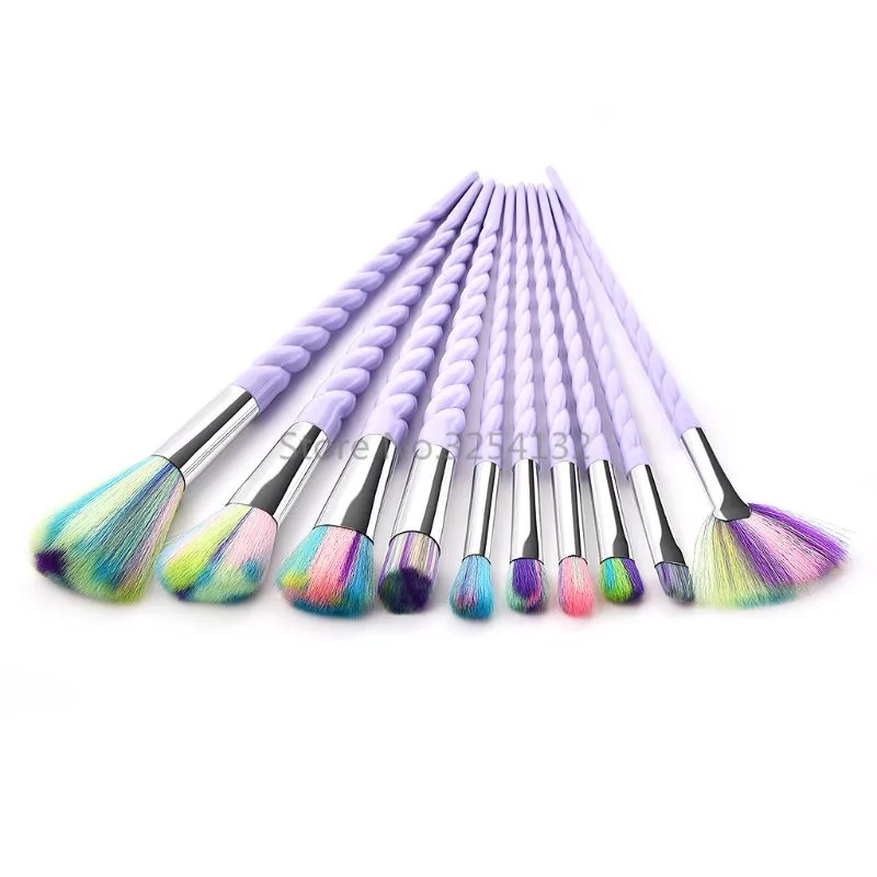 

5/7/10Pcs Unicorn Makeup Brushes Set Blending Blusher Eyeshadow Foundation Concealer Cosmetic Brush Make Up Tools Kit Gift #11