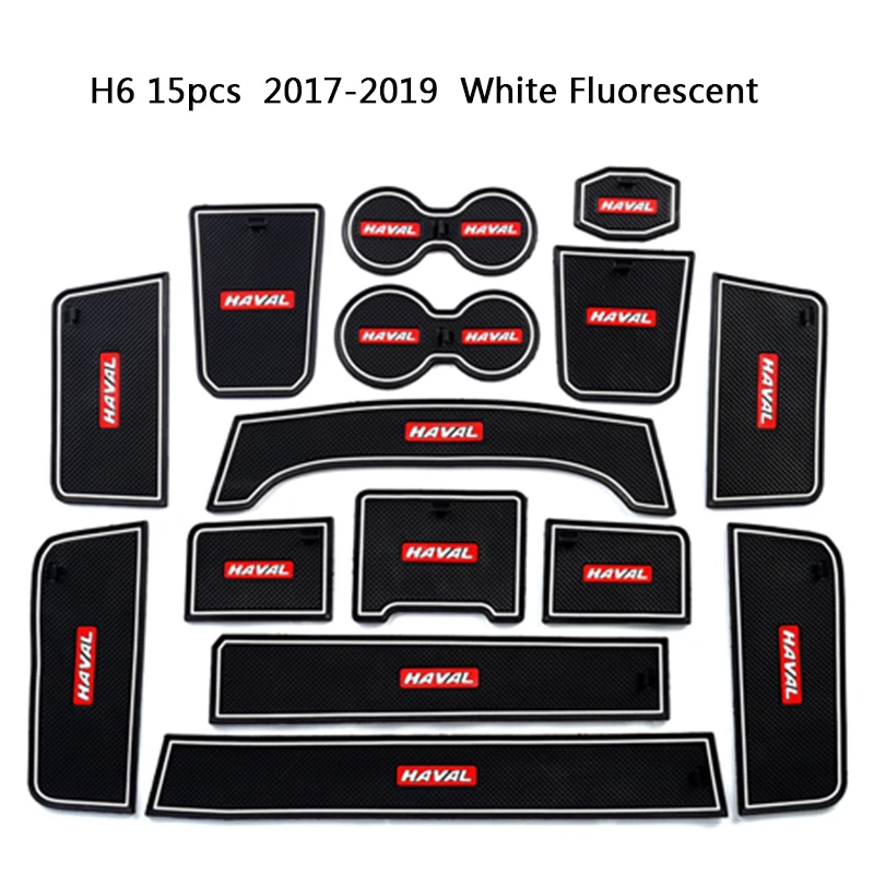 

Anti Slip Door Groove Mat For Great Wall Haval H6 2011-2017 2017-2019 Gate Slot Pad Non-slip Cup Mats Car Accessories