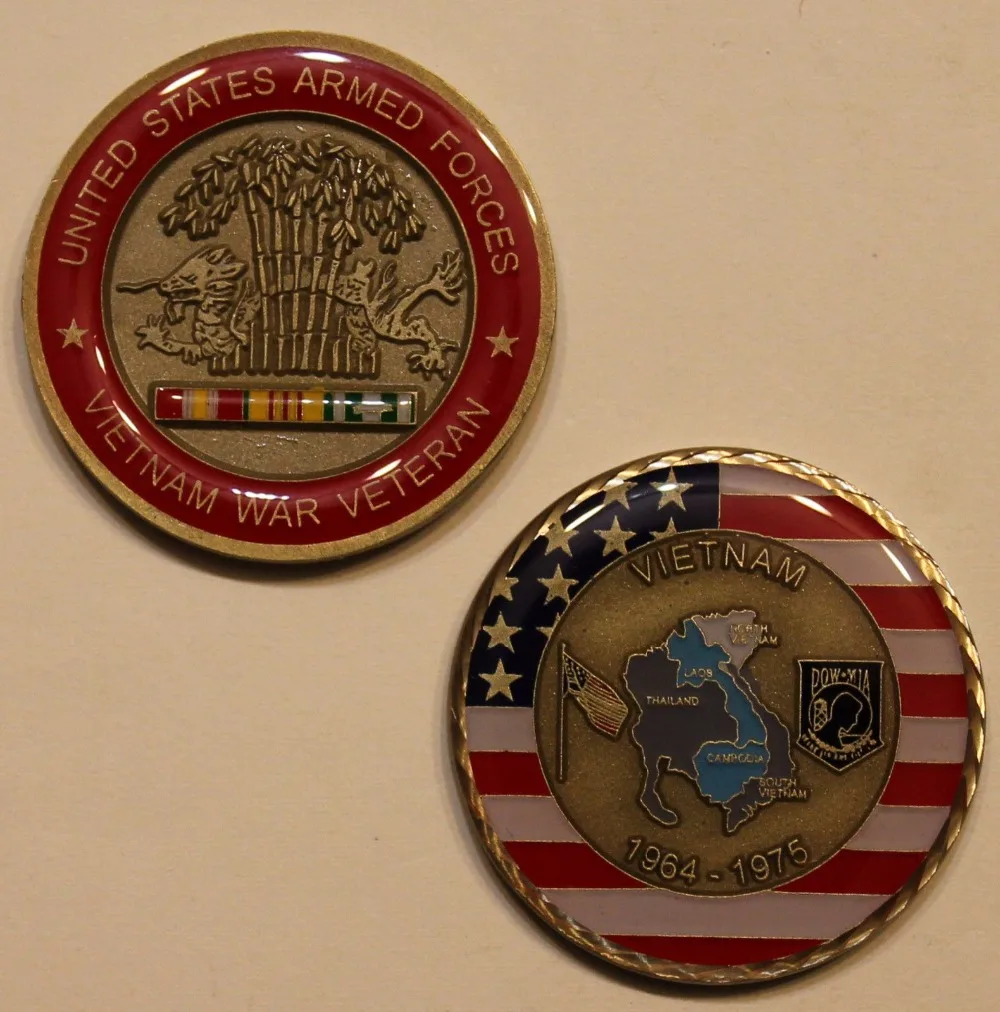 Vietnam War Veteran  VET Army Navy Marine Air Force Coast Guard Challenge Coin (3)