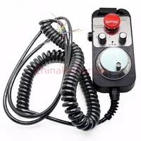 CNC Pulse Generator 4 Axis MPG Pendant Handwheel & Emergency Stop, manual pulse generator for Siemens, MITSUBISHI, FANUC.etc, 5V