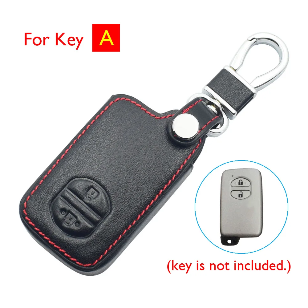 Кожаный чехол для автомобильных ключей, чехол для Toyota 4runner Land Cruiser Venza Camry Prius Смарт чехол дистанционного брелока брелок протектор Аксессуары для сумок - Название цвета: For Key A