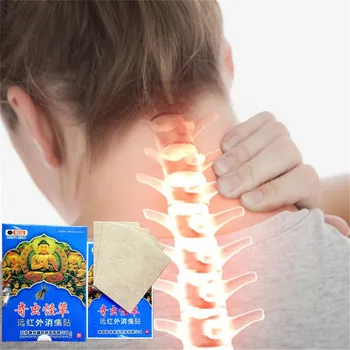 

DISAAR 8Pcs/1Bag Far IR heating Massage Essential oil Medical Cordyceps flower Pain Relief Patch Knee Back body Plaster