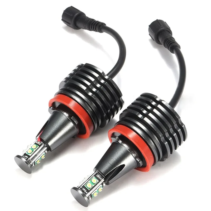2pcs 80W   H8 Canbus LED Angel Eyes Halo Light Bulb For  E90 E92 E82 E60 E70 X5 X6