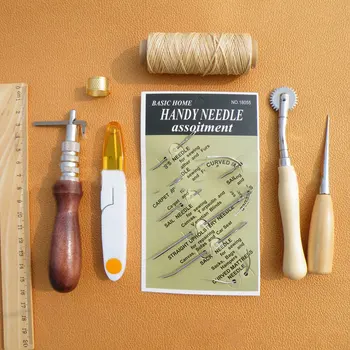 

7PCS Leather Craft Sewing Punch Tool Kit Set Cutter Carving Working Stitching Leathercraft Tool Sets DIY Handmade Tools