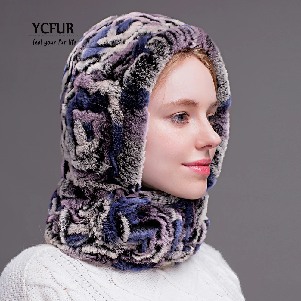 YCFUR модные женские зимние головные уборы шарфы теплые вязаные для шеи шапки
