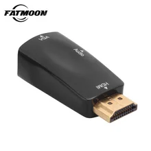 FATMOON HDMI To VGA Adapter Converter With Audio Cable Support 1080P for PC Laptop Tablet PS3 PS4 Projector HDTV Adapter