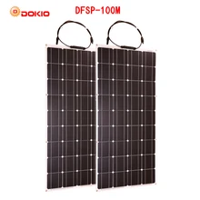 Dokio Flexible Solar Panel 100W Monocrystalline Solar Cell 200w 400w 600w 800W 1000W Solar Panel Kit For RV/Boat/Home system Dokio Flexible Solar Panel 100W Monocrystalline Solar Cell 200w 400w 600w 800W 1000W Solar Panel Kit For RV/Boat/Home system