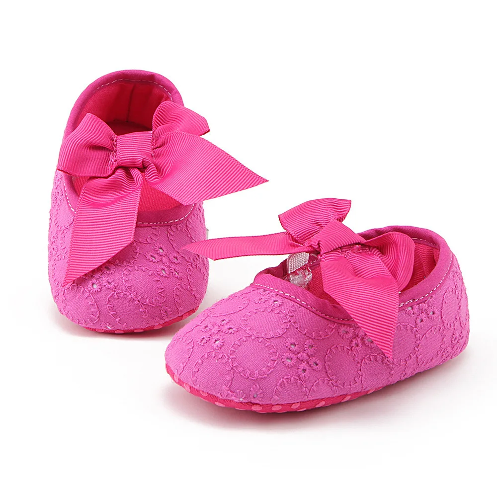 New Ventilation Embroidery Soft Soled First Walking Shoes Princess Shoe
