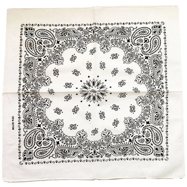 mens designer scarf New Fashion Hip Hop 100% Cotton Bandana Square Scarf Black Paisley Bicycle Headband Printed For Women/Men/Boys/Girls barbour scarf mens