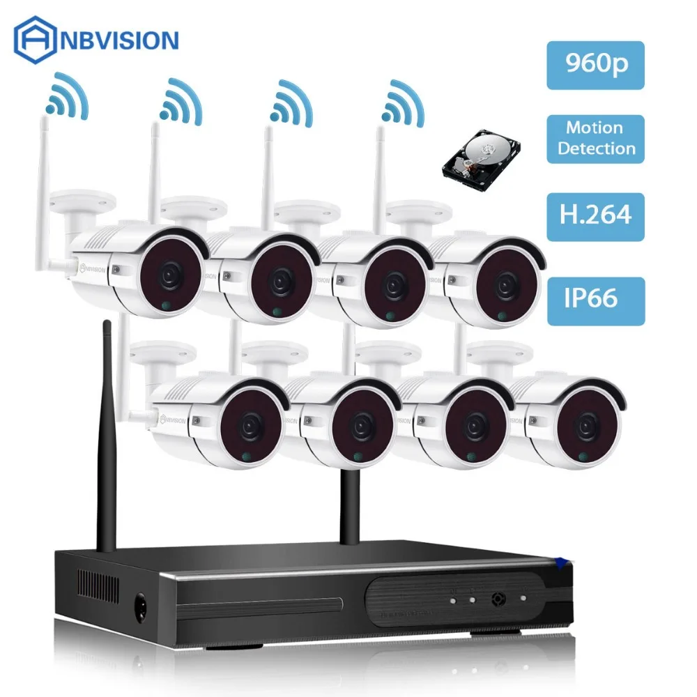 Eyessys 4/8CH 1080 P Беспроводной NVR CCTV Системы Wi Fi 4/6/8 шт. 960 водонепроницаемый P2P Пуля IP