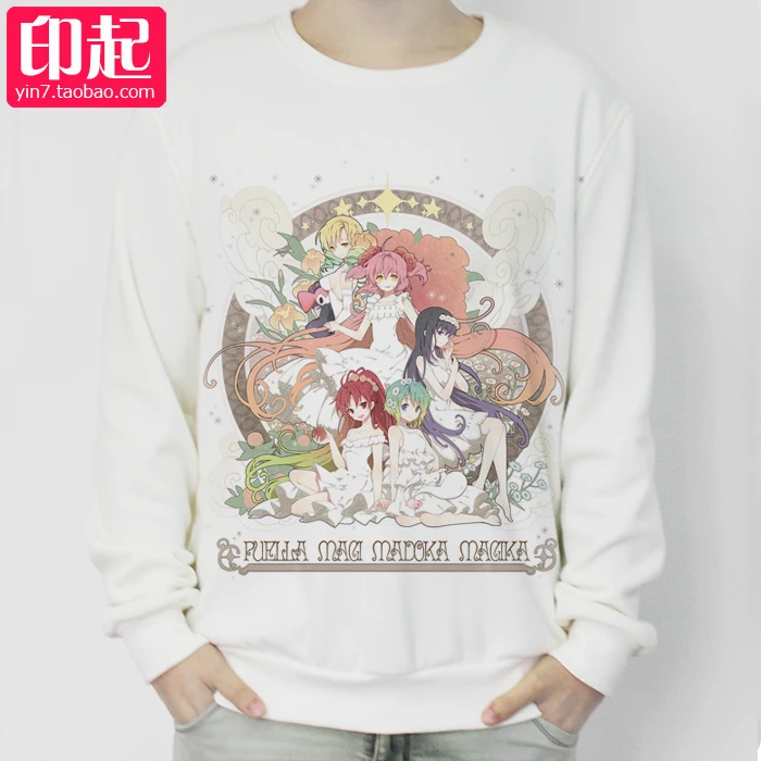 

Puella Magi Madoka Magica Anime COSPLAY Akemi Homur plus velvet autumn&winter Hoodies coat for men&women Sweatshirts