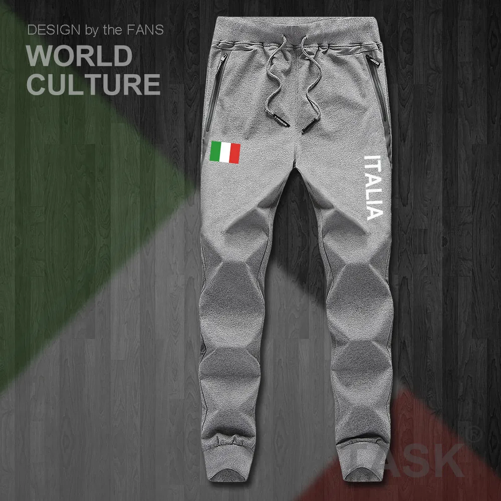 ايطاليا ايطاليا الايطالية ITA رجل السراويل ركض بذلة sweatpants المسار العرق اللياقة البدنية الصوف التكتيكية عارضة الأمة البلاد leggin