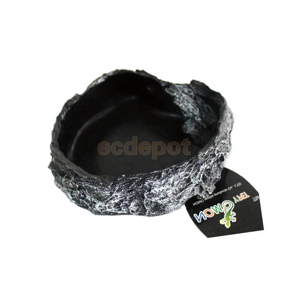 Reptile Bowl Food Water Dish Bearded Dragon Gecko Morio Meal Worm