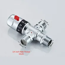 3/4 дюйма 1 дюйм термостатический смесительный клапан из латуни Труба термостат клапан контроль смешивания температуры воды смеситель для душа клапан