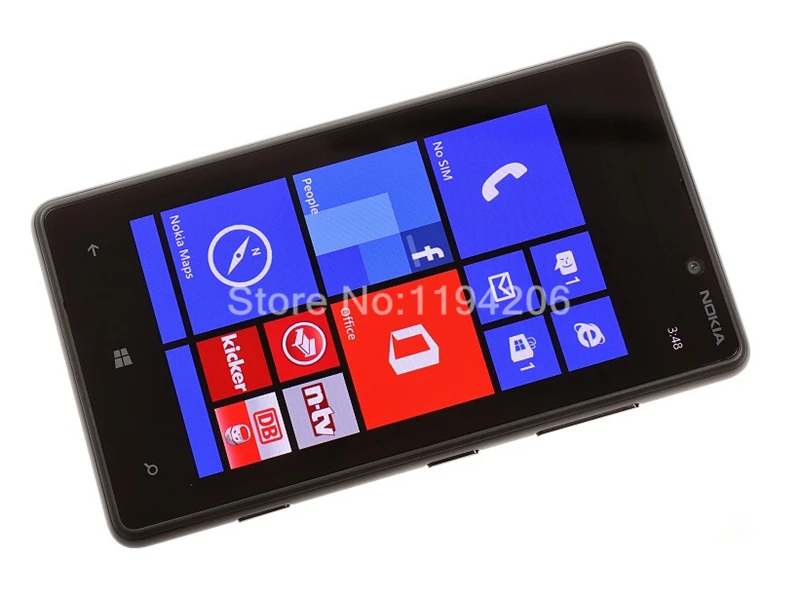 Original Nokia Lumia 820 Windows Phone 8 ROM 8GB Camera 8.0MP 4.3 screen Nokia 820 Mobile Phone Freeshipping one year warranty iphone x refurbished