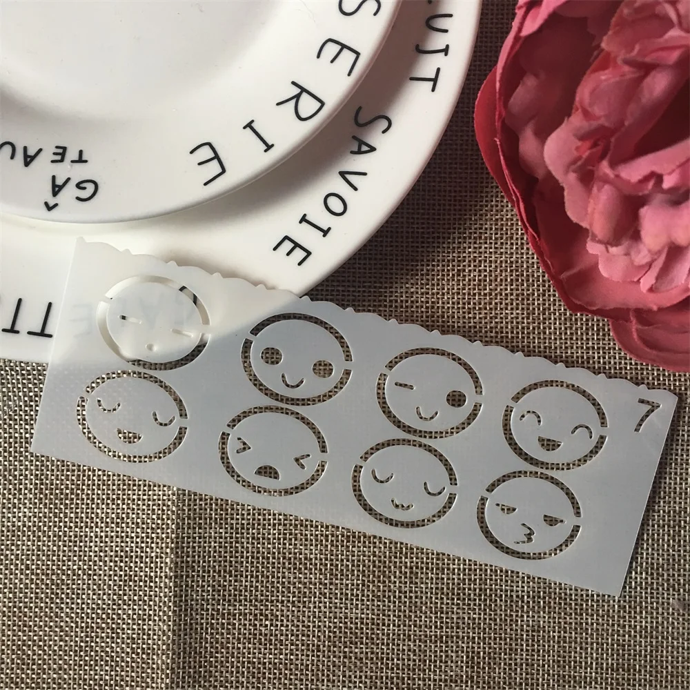 

1Pcs 15x5cm Emoji Face DIY Craft Layering Stencils Wall Paint Scrapbook Stamp Embossing Album Decorative Card Template