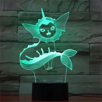 

Pokemon Vaporeon 3D Lamp 7 Color Led Night Lamps For Kids Touch Led Usb Table Lampara Baby Sleeping Nightlight