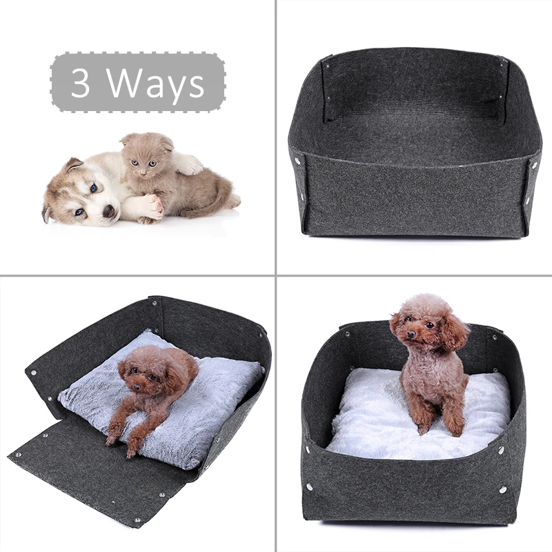 buy 3In1 Multifunction Quick Dry Instant Waterproof Kennel Pet Cat Bed Durable Non Woven Felt Pet Sofa Mattress Not Easy To Pilling