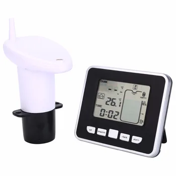 Price Ultrasonic Water Tank Level Meter Temperature Sensor Display Time Low Battery Indicator Instruments Tools LCD Display