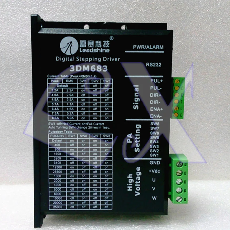 

Original Leadshine 3 Phase 3DM683 Stepper Motor Driver 24-60VDC current 3.2-8.3A Driver