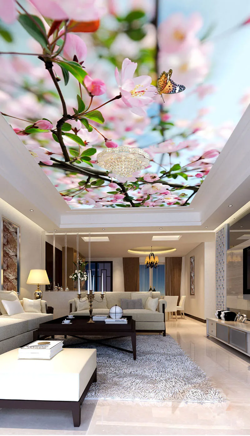 Large Sky Ceiling Modern 3d Murals Wallpaper For Living Room 3d Blue