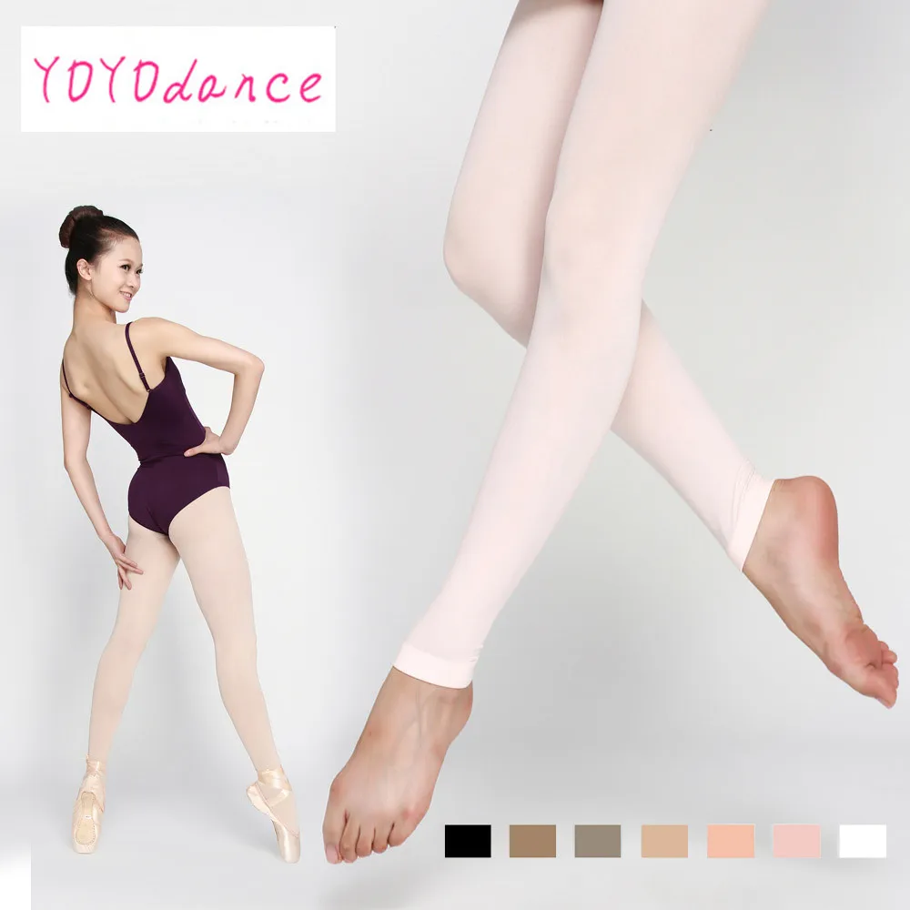 

Discount Brand Adult Soft Elastic Collant Women Ballet Footless Dance Tights with Waistband Cotton Gusset