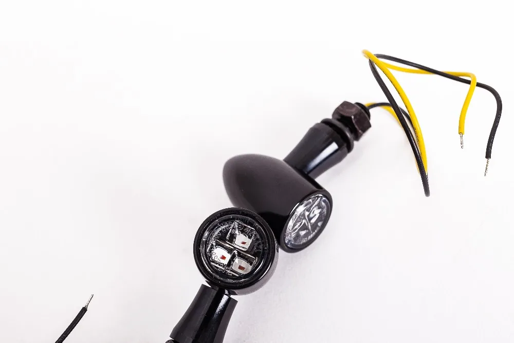 Черный алюминиевый водонепроницаемый Светодиодный светильник указателя поворота 12V2. 7 Вт для DUCATI Scrambler 400 800