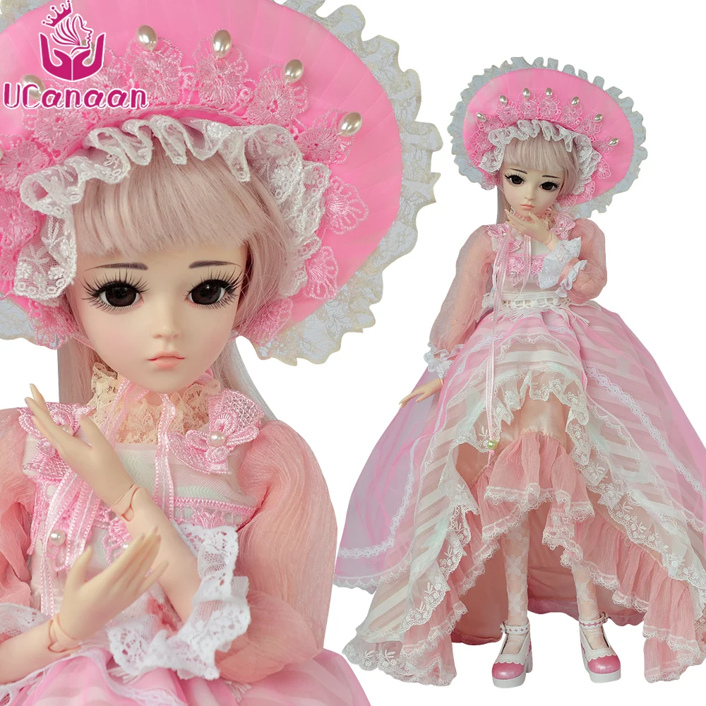 

UCanaan 60cm BJD SD Doll 1/3 Body Model Reborn Baby Girls Dolls High Quality Toy Free Makeup With All Outfits Handmade Kids Toys