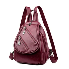 Высококачественная брендовая одежда женский кожаный рюкзак Роскошные рюкзаки с ткаными элементами женские модные рюкзаки сумка женская школьная сумка Mochilas