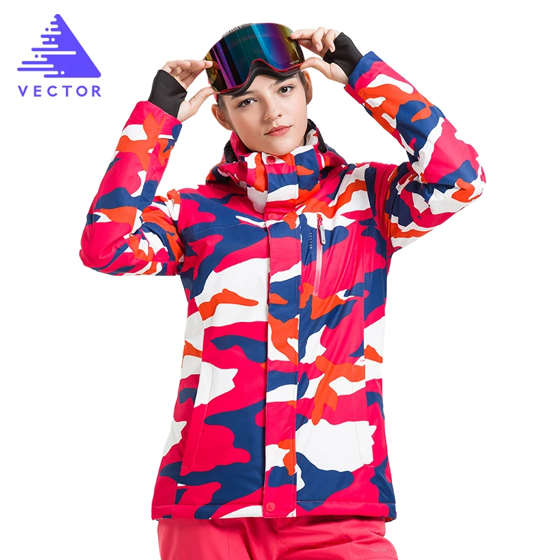 Women Ski Jacket Outdoor Winter Ski Clothing Womens Waterproof Windproof Snowboard Coat Breathable Super Warm Winter Ski Suit