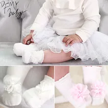 Princess Girls Baby Socks Beautiful Flowers Design Cotton Infant Jumpsuit Baby Socks 2Colors