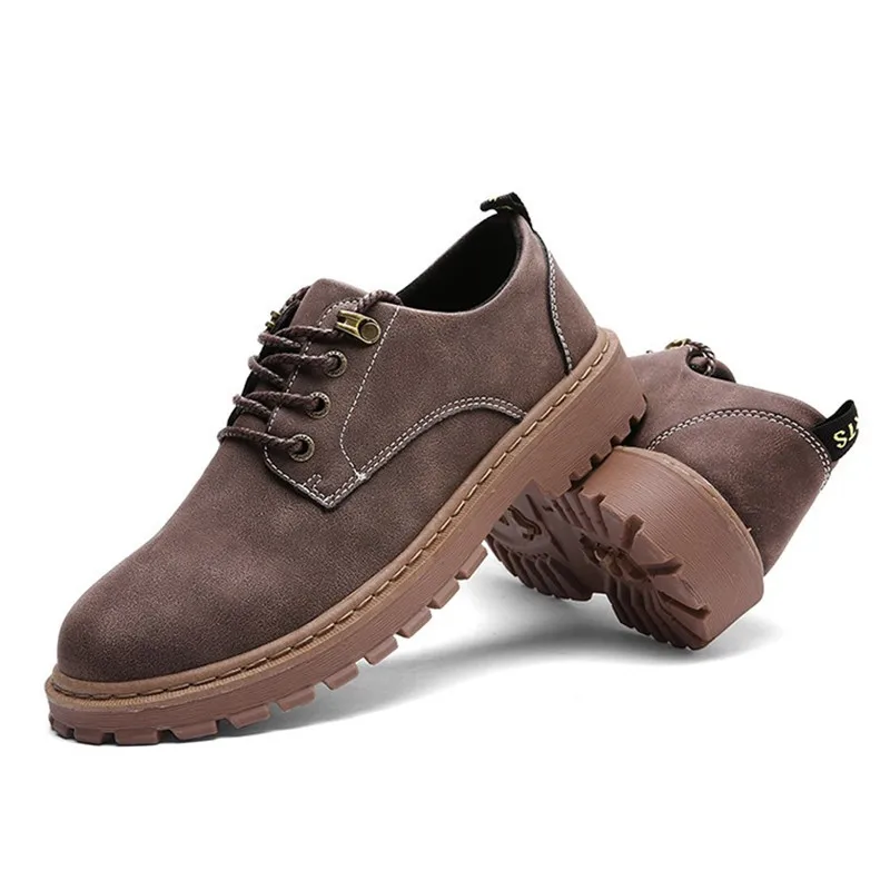 Кожаные мужские Ботильоны классические кожаные ботинки мужские модные Осенние рабочие ботинки мужские повседневные Нескользящие мужские ботинки