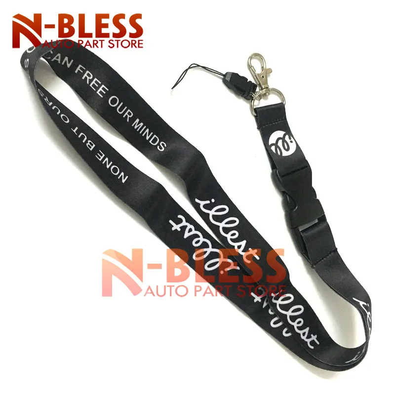 

1pc JDM Racing Drift Illest Lanyard Keychain Neck Strap Quick Release Illest New