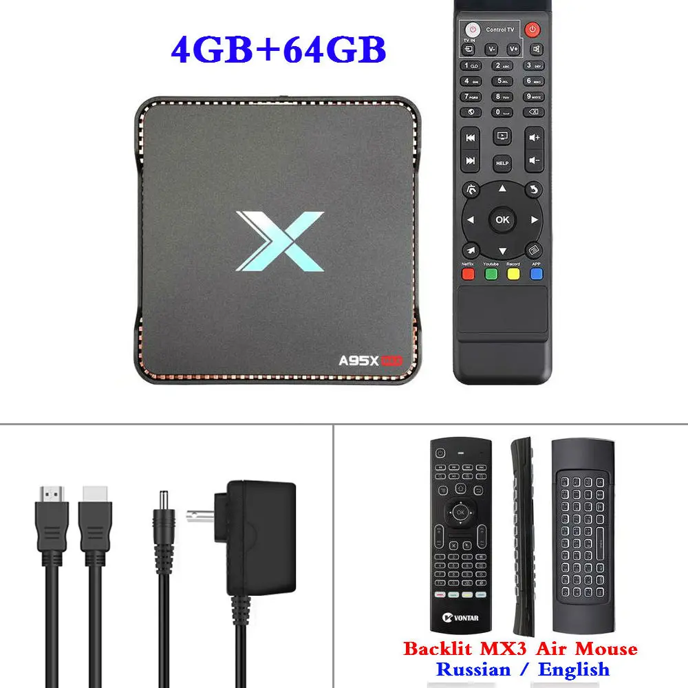4 ГБ ОЗУ 64 Гб ПЗУ Запись видео ТВ приставка Android 8,1 A95X MAX Amlogic S905X2 четырехъядерный 2,4G& 5GHz двойной Wifi 1000M 4K медиаплеер - Цвет: 4G64G MX3