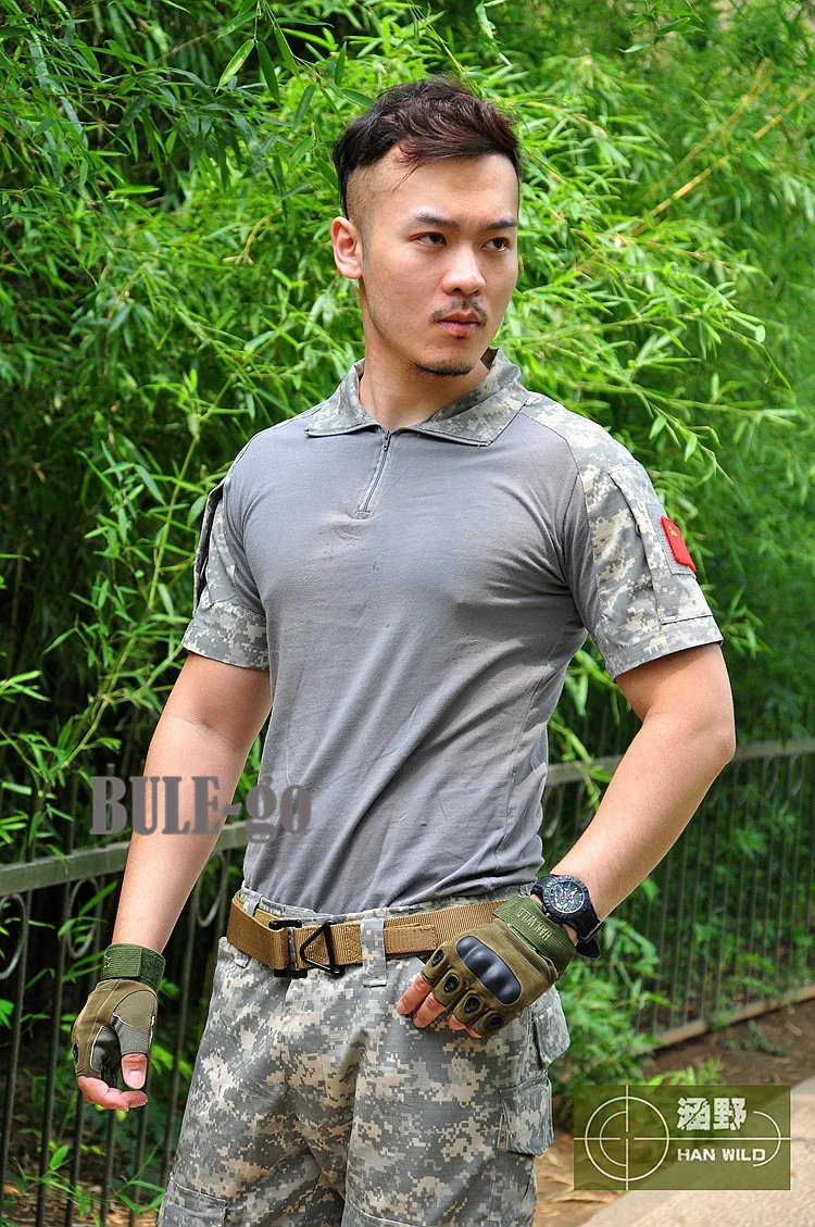 Мужской Камуфляжный топ с короткими рукавами милитари, камуфляжная рубашка, военные мужские охотничьи футболки